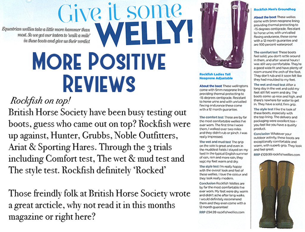 Rockfish Wellies and British Horse Society