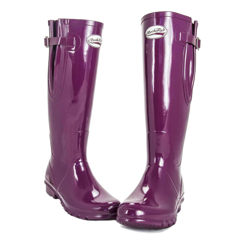 Rockfishwellies.com:Rockfish Original Tall Neoprene Gloss Mulberry Wellies